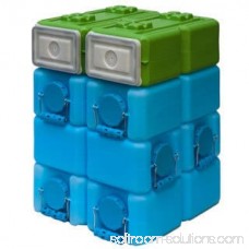 WaterBrick Blue 3.5-gallon and FoodBrick Green 3.5-gallon BPA Free Storage System (Pack of 8)